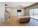 Living room with wood-look floors and sliding glass doors at 5414 S 10Th Ave, Phoenix, AZ 85041