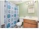 Clean bathroom with shower/tub combo and wood vanity at 600 S Dobson Rd # 18, Mesa, AZ 85202