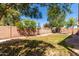 Large backyard with mature trees and a block wall at 2091 N Coronado Ct, Casa Grande, AZ 85122