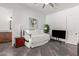 Guest room with daybed, TV, and ensuite bathroom access at 27808 N Desierto Dr, Rio Verde, AZ 85263