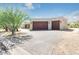 Two-car garage with brick paver driveway at 27808 N Desierto Dr, Rio Verde, AZ 85263