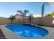 Spacious kidney shaped pool with a view at 6321 S Teresa Dr, Chandler, AZ 85249