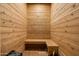 Relaxing sauna with wood walls and built-in bench at 5311 E Via Los Caballos --, Paradise Valley, AZ 85253