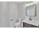 Modern bathroom featuring a vanity and toilet at 2120 N 125Th Ave, Avondale, AZ 85392