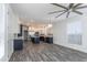 Open concept kitchen with island and stainless steel appliances at 7750 E Broadway Rd # 723, Mesa, AZ 85208