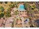 Aerial view of community amenities, including pool, playground, and clubhouse at 924 S Osborn Ln, Gilbert, AZ 85296