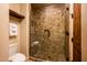 Walk-in shower with tile surround at 27440 N Alma School Pkwy # 33-1, Scottsdale, AZ 85262