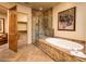 Spa-like bathroom with soaking tub and walk-in shower at 27440 N Alma School Pkwy # 33-1, Scottsdale, AZ 85262