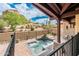 Private backyard pool and spa with mountain views at 27440 N Alma School Pkwy # 33-1, Scottsdale, AZ 85262