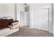 Simple bedroom with neutral walls and carpet at 36063 W San Alvarez Ave, Maricopa, AZ 85138