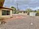 Backyard view with a workshop and shed at 5522 E Colby St, Mesa, AZ 85205
