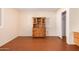 Dining area with wood flooring and built-in hutch at 7950 E Keats Ave # 130, Mesa, AZ 85209