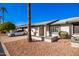 View of the home's exterior, including the front entrance and landscaping at 7950 E Keats Ave # 130, Mesa, AZ 85209