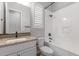 Bathroom featuring a shower/tub combo and granite vanity at 23117 E Reins Rd, Queen Creek, AZ 85142