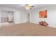Spacious bedroom with carpet, ceiling fan, and window at 45680 W Barbara Ln, Maricopa, AZ 85139