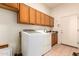 Laundry room with ample cabinets and washer/dryer hookups at 2914 E Gary Way, Phoenix, AZ 85042