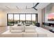 Spacious living area with sliding glass doors opening to the backyard at 6921 N Joshua Tree Ct, Paradise Valley, AZ 85253