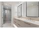 Spa-like bathroom with double vanity and walk-in shower at 6921 N Joshua Tree Ct, Paradise Valley, AZ 85253