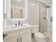 Contemporary bathroom with a walk-in shower and modern fixtures at 8133 E Cortez Dr, Scottsdale, AZ 85260