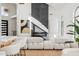 Open living area with modern fireplace and seating at 8133 E Cortez Dr, Scottsdale, AZ 85260