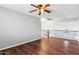 Upstairs bedroom with ceiling fan and loft view at 24813 W Rosita Ave, Buckeye, AZ 85326