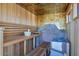 Private sauna with wooden benches and a large stone feature at 5802 E Cholla Ln, Paradise Valley, AZ 85253