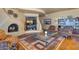 Living room features a fireplace and comfortable seating at 5802 E Cholla Ln, Paradise Valley, AZ 85253