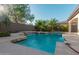 Stunning swimming pool with a built-in waterfall feature at 2717 W Nighthawk Way, Phoenix, AZ 85045