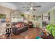 Living area with leather couch and decorative wall art at 2650 W Union Hills Dr # 184, Phoenix, AZ 85027