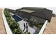 Aerial view of backyard oasis with pool and waterfall at 5516 W Melinda Ln, Glendale, AZ 85308