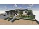 Modern home with stone and stucco exterior, plus landscaped yard at 5516 W Melinda Ln, Glendale, AZ 85308