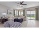 Bright living room with sliding glass doors leading to backyard at 18191 W Cielo Grande Ave, Surprise, AZ 85387