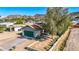 House with green garage door and driveway, aerial view at 9015 N 13Th Pl, Phoenix, AZ 85020