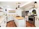 Modern kitchen with white cabinets, wood countertops, and stainless steel appliances at 1539 W Mulberry Dr, Phoenix, AZ 85015