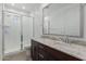 Double vanity bathroom with granite countertop and shower at 4657 S Glacier --, Mesa, AZ 85212