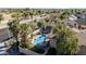 Aerial view showing home with pool, and surrounding neighborhood at 13051 N 75Th Dr, Peoria, AZ 85381