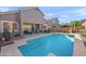 Inviting backyard pool with patio and seating at 2412 W Crimson Ter, Phoenix, AZ 85085