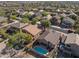 Aerial view of house with pool and neighborhood at 2412 W Crimson Ter, Phoenix, AZ 85085