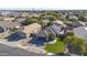 Aerial view of single-story home with solar panels at 11107 E Wier Ave, Mesa, AZ 85208