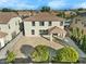 Elevated view of a large backyard with covered patio and string lights at 3535 E Melody Ln, Gilbert, AZ 85234
