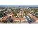 Aerial view of condo complex, showing building layout and pool at 1942 S Emerson -- # 131, Mesa, AZ 85210