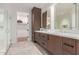 Modern bathroom with double vanity and walk-in shower at 6311 E Phoenician Blvd # 18, Scottsdale, AZ 85251