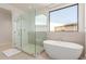 Spa-like bathroom with large soaking tub and walk-in shower at 6311 E Phoenician Blvd # 18, Scottsdale, AZ 85251