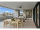 Outdoor patio with seating area and dining table at 9520 S Krista W Dr, Goodyear, AZ 85338