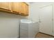 Laundry room with washer/dryer hookups and upper cabinets at 10169 E Dinosaur Ridge Rd, Gold Canyon, AZ 85118