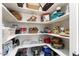 Well-organized pantry with ample shelving for storage at 3507 N Snead Dr, Goodyear, AZ 85395