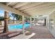 Relaxing pool area with covered patio and lush landscaping at 19537 N 69Th Ave, Glendale, AZ 85308