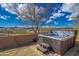 Hot tub on a patio with mountain views at 1276 N Vulture Mine Rd, Wickenburg, AZ 85390