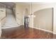 Bright dining area with hardwood floors and access to the kitchen at 1663 S Boulder St, Gilbert, AZ 85295