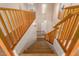View of a light-colored wooden staircase leading to the upper level at 25575 W Lynne Ln, Buckeye, AZ 85326